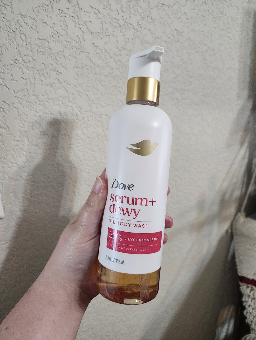 Dove Serum+ Dewy Oil Body Wash — Hydrating Pink Formula